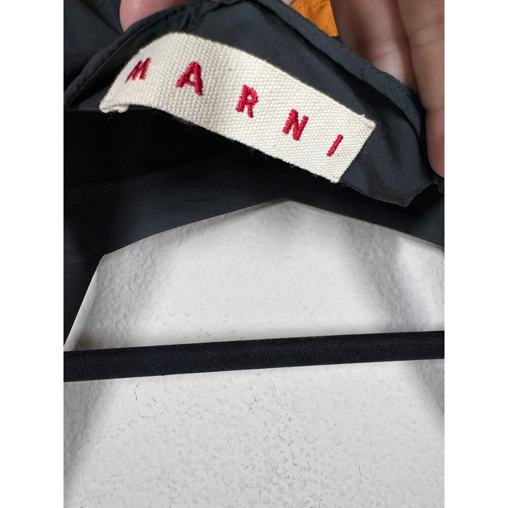 Marni 38/2 US Colorblock Asymmetric Tank Top Pink Black Cotton Plated Italy - Picture 7 of 9